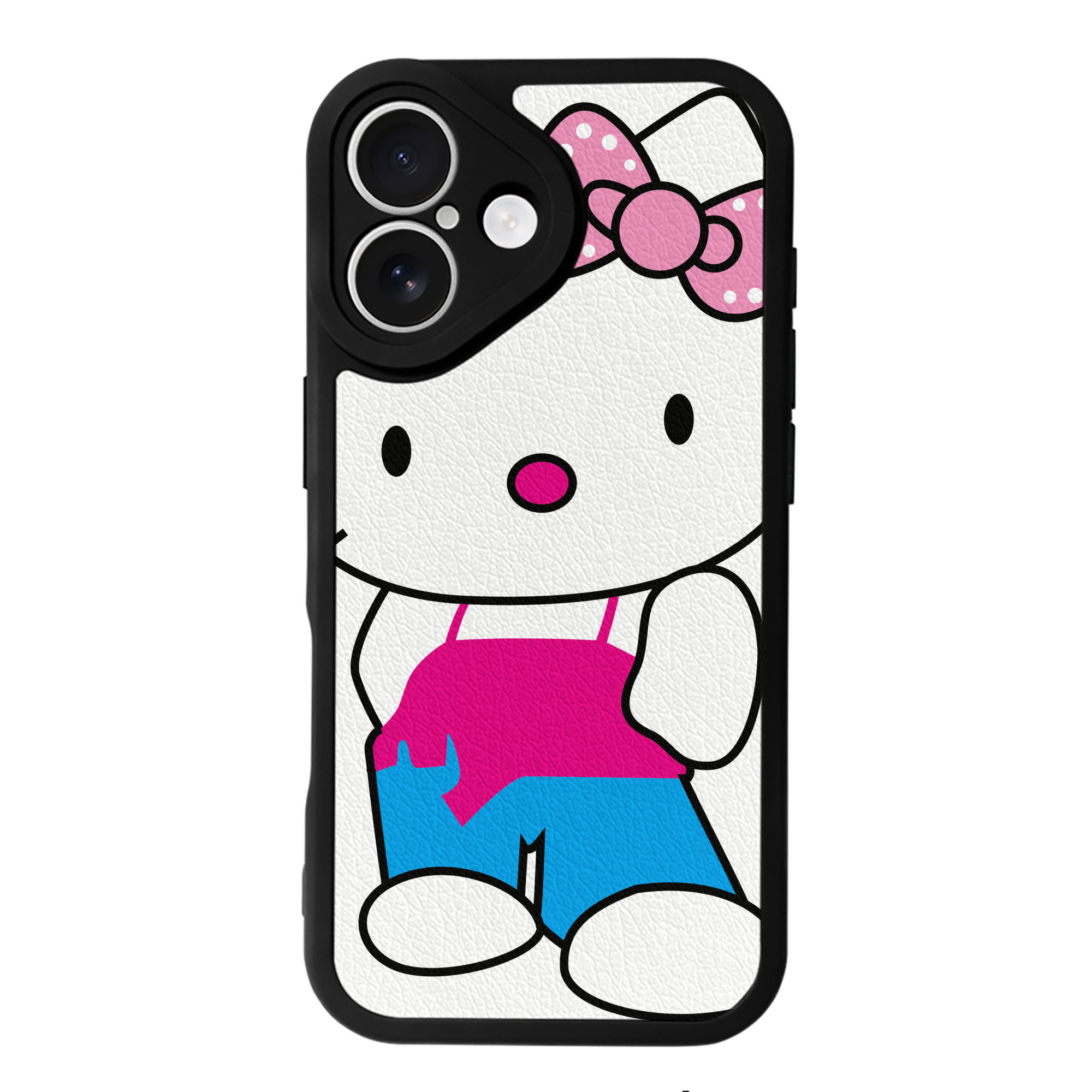 （画像用） Hello Kitty ハローキティ 【iPhone 16シリーズ対応】シリコンスマホケース（レザー調） 材質：シリコン
